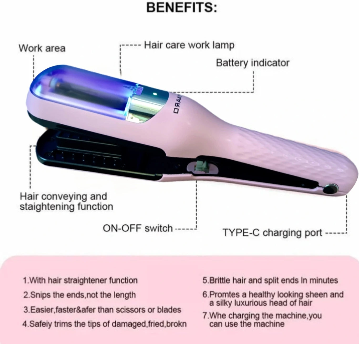 Viaaro Professional Split End Hair Trimmer.