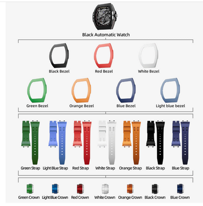 Atomic Interchangeable Automatic Watch Combo (7-in-1) | Luxury 7-in-1 Interchangeable Automatic Watch
