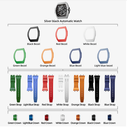 Atomic Interchangeable Automatic Watch Combo (7-in-1) | Luxury 7-in-1 Interchangeable Automatic Watch
