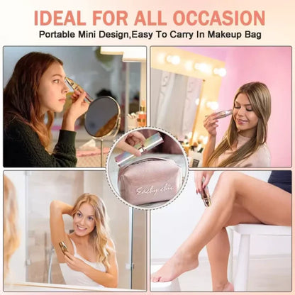 Flawless 2-in-1 Eyebrow Trimmer | Rechargeable Hair Remover with USB Charging Cable & Cleaning Brush